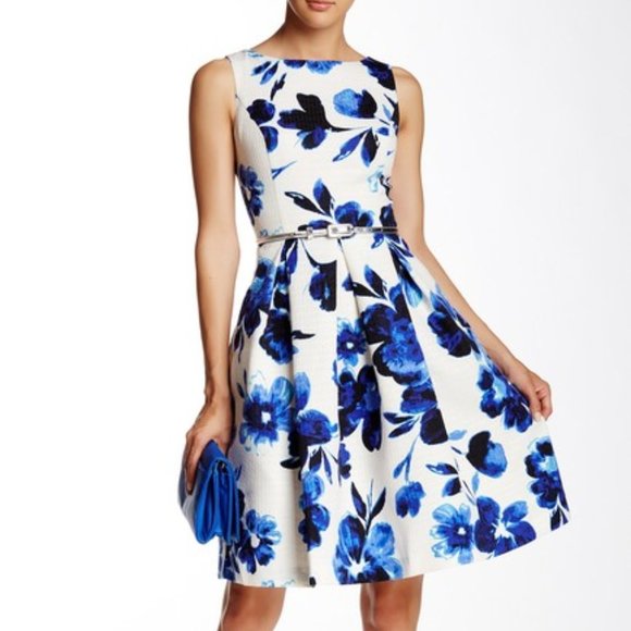 Eliza J Dresses & Skirts - NWT Eliza J Sleeveless Floral Pleated Flare Dress